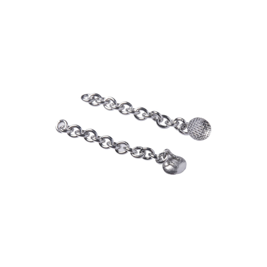 Knöpfchen mit Kette – Silber