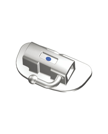 Vintera Molaren-Klebetube mit Haken und blauer Markierung – schräge Seitenansicht