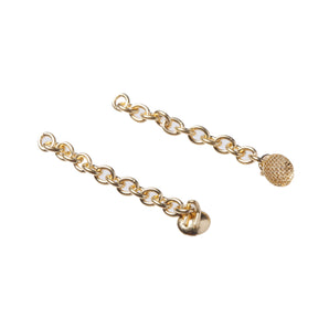 Bouton avec chaîne (or/argent)